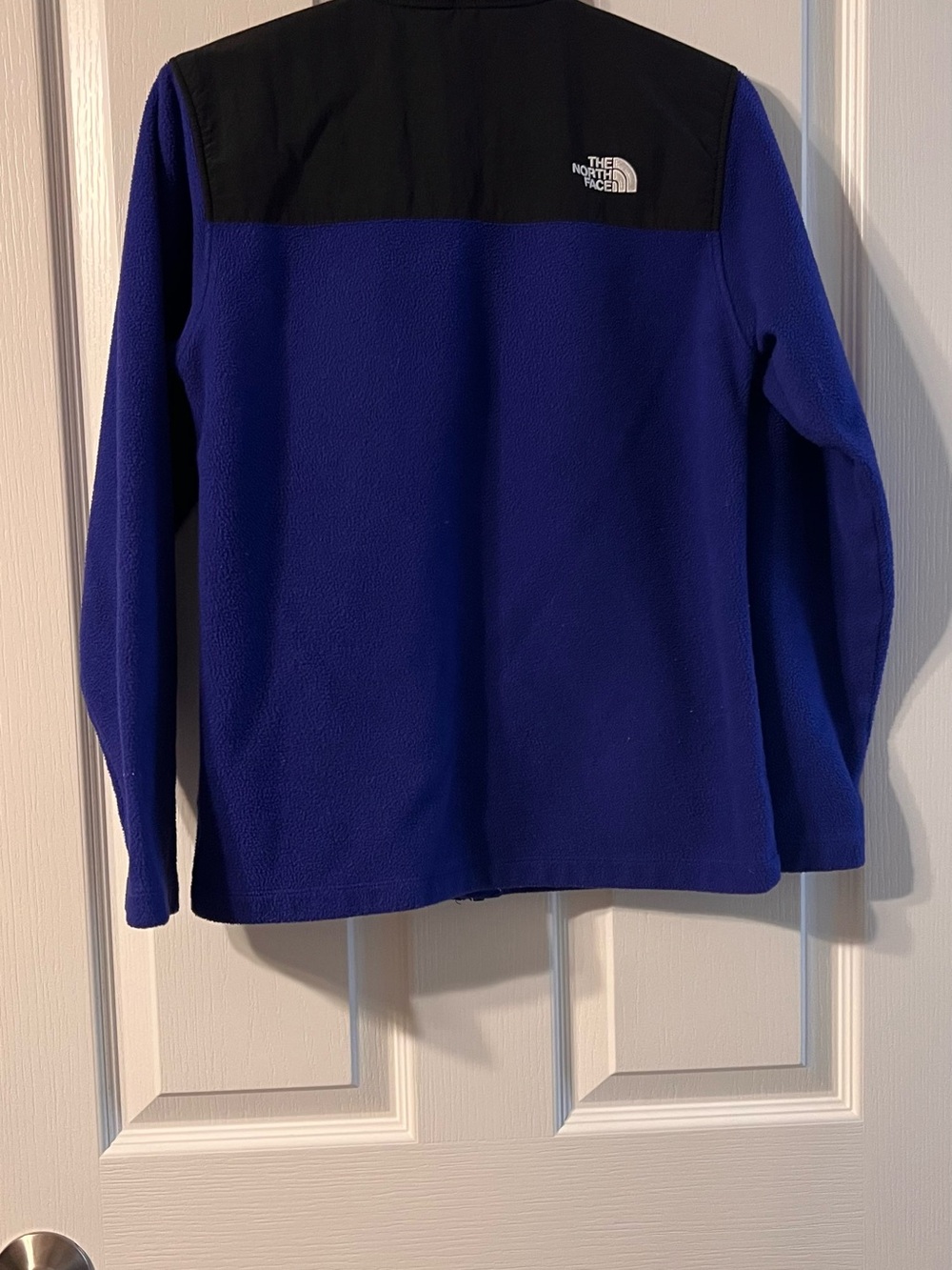 The North Face Men's Royal Blue and Black Fleece Zip-Up